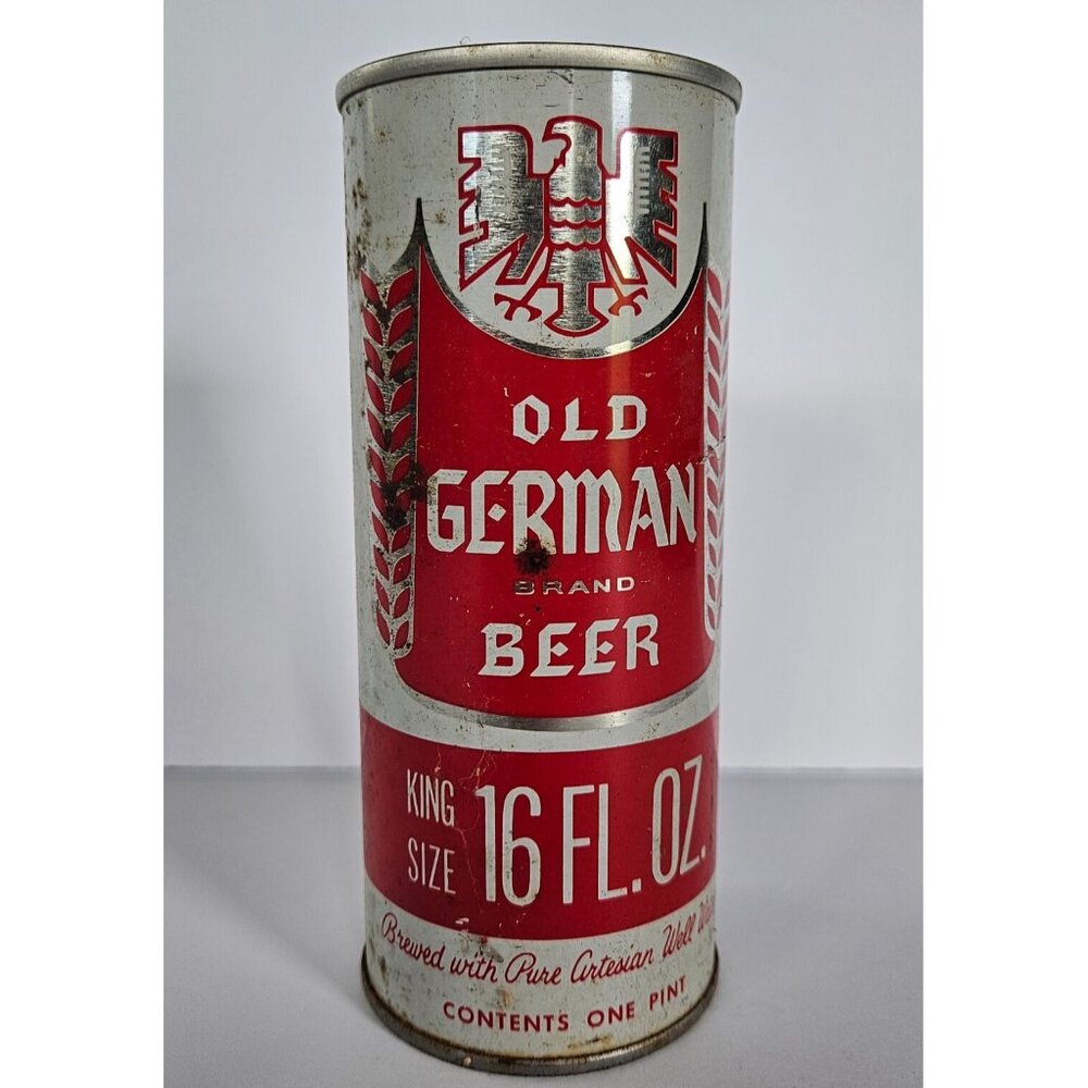 OLD GERMAN TALL BOY 16 oz empty steel can King Size vintage Eastern Brewing Co